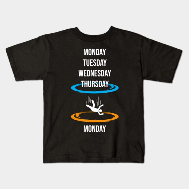 Monday Tuesday Wednesday Thursday BLINK Monday Kids T-Shirt by Bomdesignz